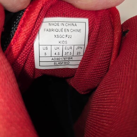 And 1 Slam Mid Youth Size 5 US 37.5 EU AD90178YBR Black/Red Basketball High-top - Picture 10 of 12